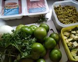 Foto del paso 1 de la receta: Picadillo de pavo con ejotes y calabacitas en salsa verde
