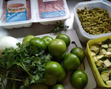 Foto del paso 1 de la receta: Picadillo de pavo con ejotes y calabacitas en salsa verde