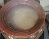 A picture of step 3 of Mutton nehari in clay pot.