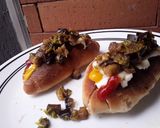 Foto del paso 7 de la receta: Perritos🌭🧀🥓 calientes🌭 con berenjenas🍆!!!