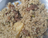 A picture of step 8 of Mutton Pulao.