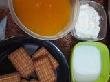 Orange custard pudding