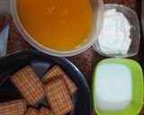 A picture of step 3 of Orange custard pudding.