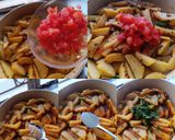 A picture of step 3 of Dry Potato subji (farali).