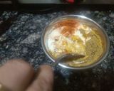A picture of step 2 of Dahi wali bhindi.