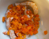Foto del paso 6 de la receta: Flan de atún compuesto con pimiento rojo y gambas