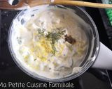 Une image de l'étape 1 de Pâte à la crème, saumon fumé et courgettes.