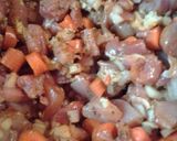 A picture of step 4 of Chicken and carrot alfredo.