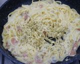 Foto langkah ke 7 dari resep Fettucini Carbonara.
