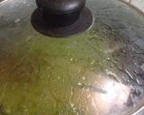 A picture of step 5 of Paneer sandwich in spinach gravy.