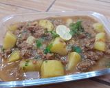 A picture of step 5 of Alu qeema.