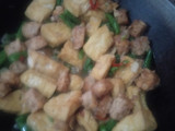 Oseng kacang panjang, tahu, tempe