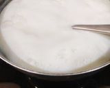 A picture of step 1 of Chocolate Payesh kheer.