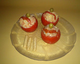 Foto del paso 4 de la receta: Tomates rellenos de patatas y salmón