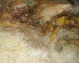 A picture of step 8 of Mandi rice as Saudi.