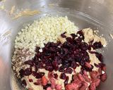 A picture of step 5 of Double Berry white choc chip cookie.