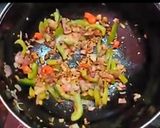 A picture of step 11 of Veg Noddles with dry manchurian balls.