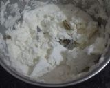 A picture of step 12 of Spinach jalebi with nutty cheese rabdi.