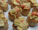 Foto del paso 4 de la receta: Volovanes rellenos de surimi y espárragos