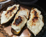 Foto del paso 9 de la receta: Berenjena rellena al microondas y sartén