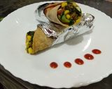 A picture of step 12 of Spinach & mix veg wraps.