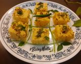 A picture of step 6 of Channadal Khaman Dhokla.