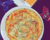 A picture of step 6 of Cheesy fajita chunks pizza.