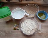 Mézes mandulás fehérkenyér- kenyérsütőgépes kenyér recept fázis 1 fotója