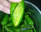 A picture of step 1 of Potato Stuffed Chilli Fritters.