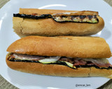 Foto del paso 6 de la receta: Bocadillo número 3 (calabacín, bacon y queso)