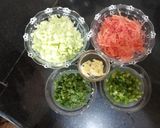 A picture of step 4 of Rice Roulade with mixed vegetables.