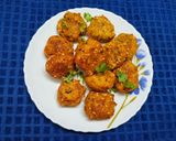 A picture of step 3 of Fibre Rich Coconut Fritters or Narkoler Bora.