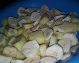 A picture of step 1 of Banana potato rice.