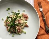 A picture of step 3 of Risotto primavera.