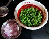 A picture of step 1 of Palak Pakoras.