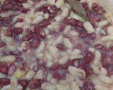 A picture of step 2 of Persian-inspired herby soup (ghorme sabzi).