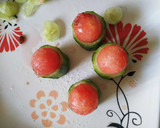 A picture of step 4 of Cucumber Watermelon Paneer bites.