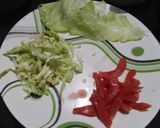 A picture of step 2 of Spinach & mix veg wraps.