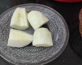 A picture of step 1 of Cucumber pachadi.