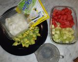 Foto langkah ke 1 dari resep Puding Buah kelapa muda.