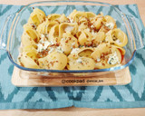 Foto del paso 6 de la receta: Lumacomis rellenos de mozzarella gratinados con queso azul