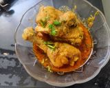 A picture of step 6 of Kolhapuri Chickan masala and curry.
