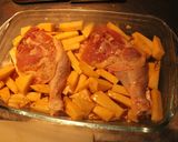 Foto del paso 6 de la receta: Repollo negro queseado y pollo con ajo y koli rabo horneados