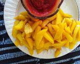 عکس مرحله 1 از دستور سیب زمینی سرخ شده با سس گوجه 🍟