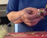 A picture of step 4 of Beef Roll-Ups with Avocado, Ham, and Cheese.