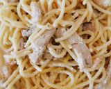 Foto del paso 8 de la receta: Espaguetis a mi manera Y (con gambas y lomo)