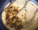 A picture of step 3 of Stuffed besan chilla.