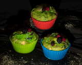 Foto del paso 16 de la receta: 🎃Muffins🎃 para Halloween  (Chocolate blanco y moras) 💚