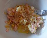 A picture of step 2 of Salmon and sweet corn cakes.
