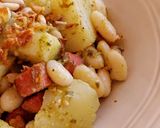 Foto del paso 7 de la receta Ensalada de patata, alubias y frankfurt al pesto